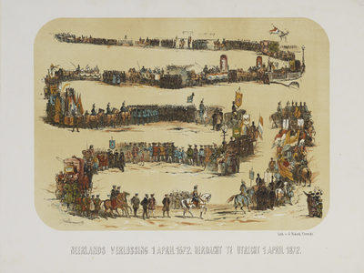 29149 Gekostumeerde optocht ter gelegenheid van het derde eeuwfeest van de Nederlandse bevrijding van de Spaanse ...